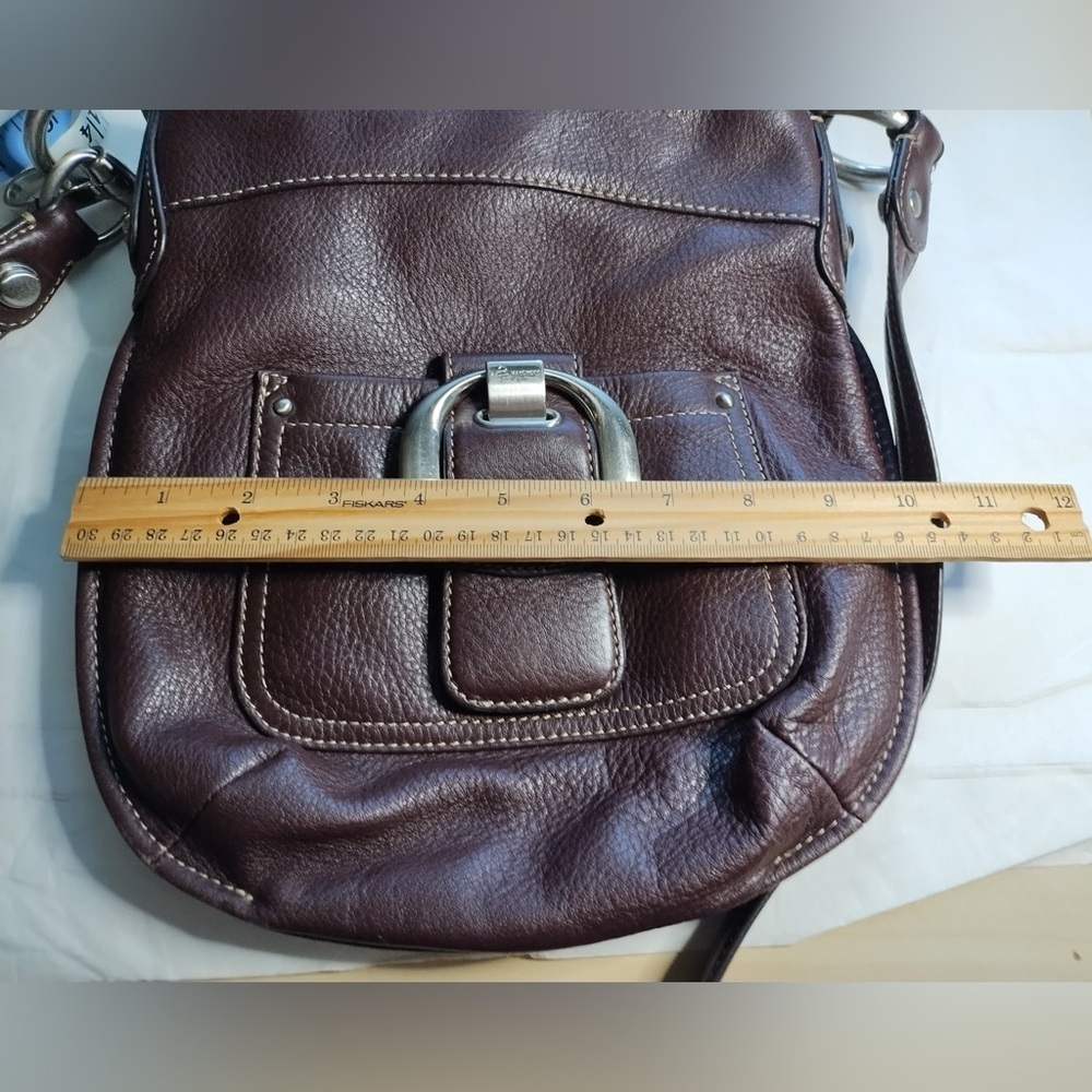 B Makowsky brown leather Crossbody bag - Picture 10 of 10